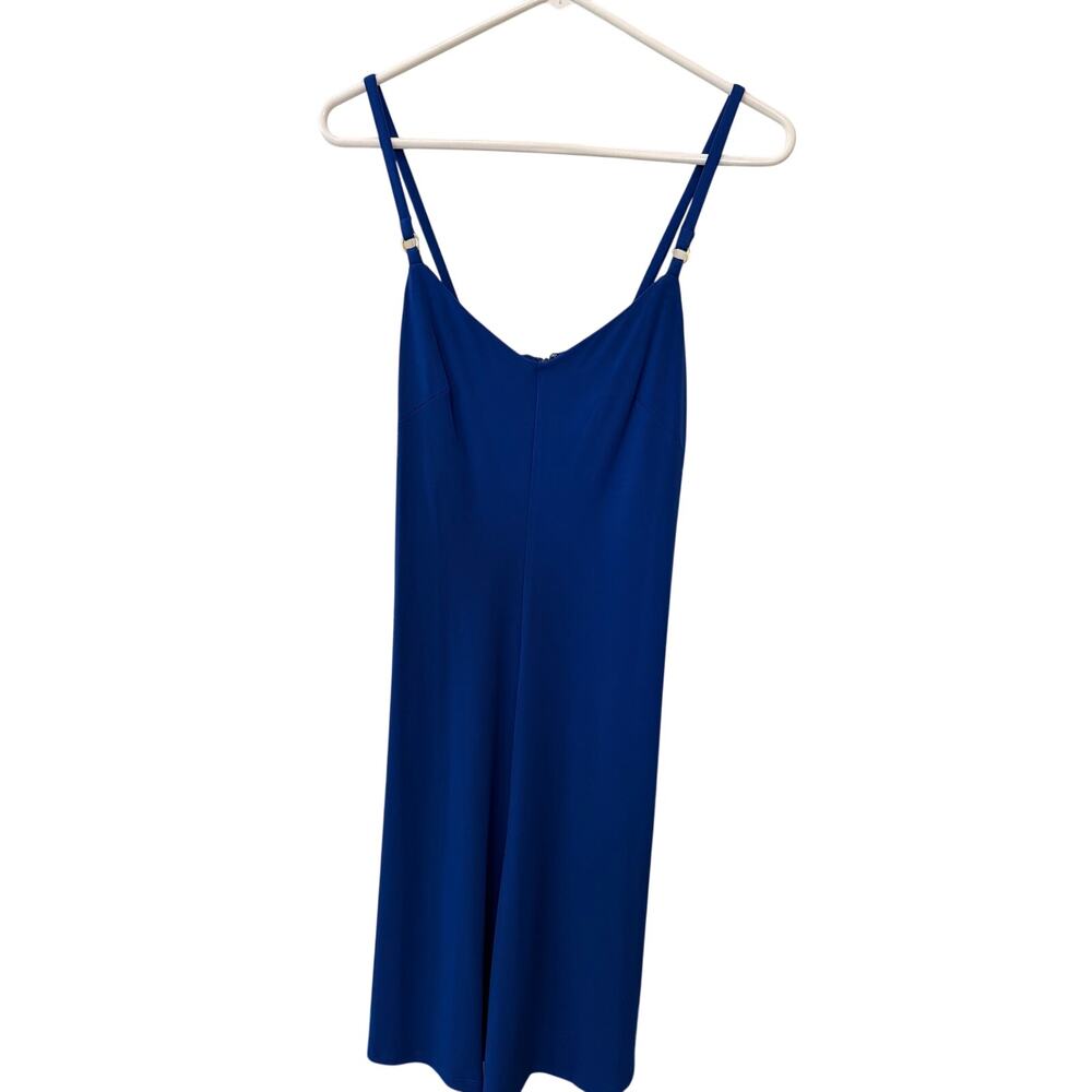 Calvin Klein Slip Dress Women's Size 8 Bright Blue Chic Minimalist Wedding Guest